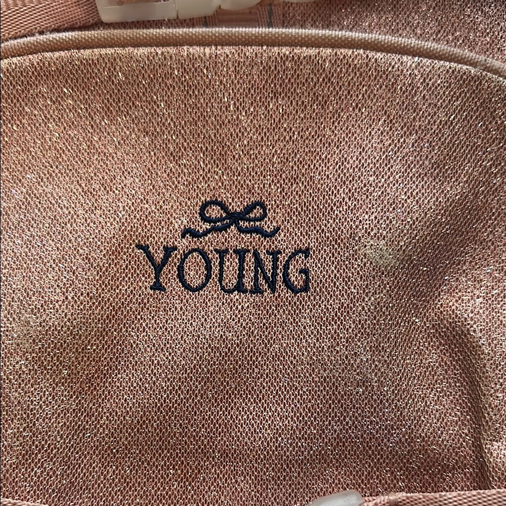 GUC Pottery Barn Kids Rose Gold/Pink Girls Backpack - Picture 2 of 8